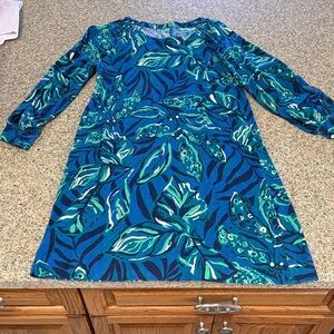 Lilly Pulitzer Tropical Blue and Green Top